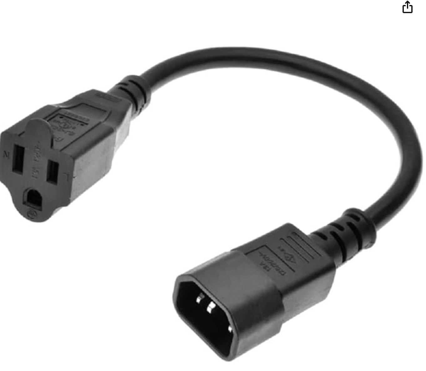 C14 to 5-15R Power Cord